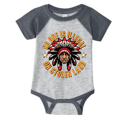 No One is Illegal On Stolen Land Infant Baby Jersey Bodysuit