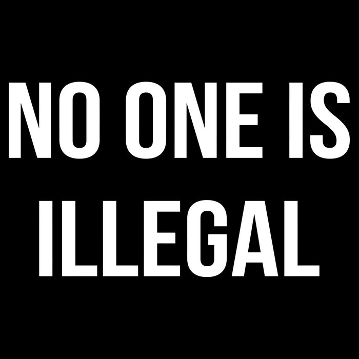 No One is Illegal Text Logo Backpack