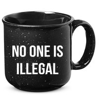 No One is Illegal Text Logo 15oz Campfire Ceramic Mug