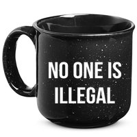 No One is Illegal Text Logo 15oz Campfire Ceramic Mug