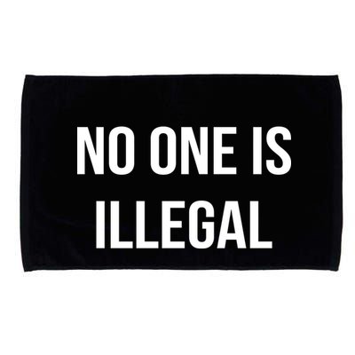 No One is Illegal Text Logo Microfiber Hand Towel