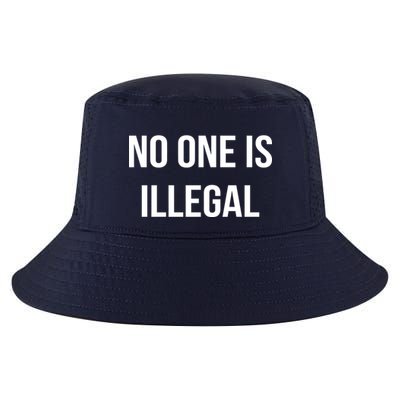 No One is Illegal Text Logo Cool Comfort Performance Bucket Hat