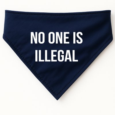No One is Illegal Text Logo USA-Made Doggie Bandana
