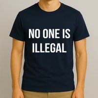 No One is Illegal Text Logo T-Shirt