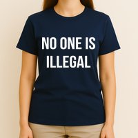 No One is Illegal Text Logo T-Shirt