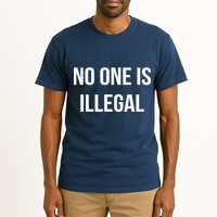 No One is Illegal Text Logo Tall T-Shirt