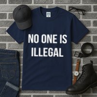 No One is Illegal Text Logo Tall T-Shirt