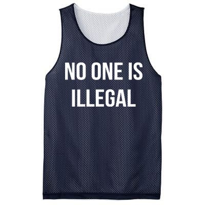 No One is Illegal Text Logo Mesh Reversible Basketball Jersey Tank