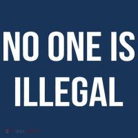 No One is Illegal Text Logo 25L Jumbo Tote