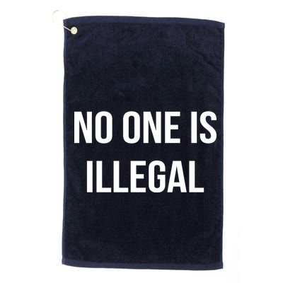 No One is Illegal Text Logo Golf Towel
