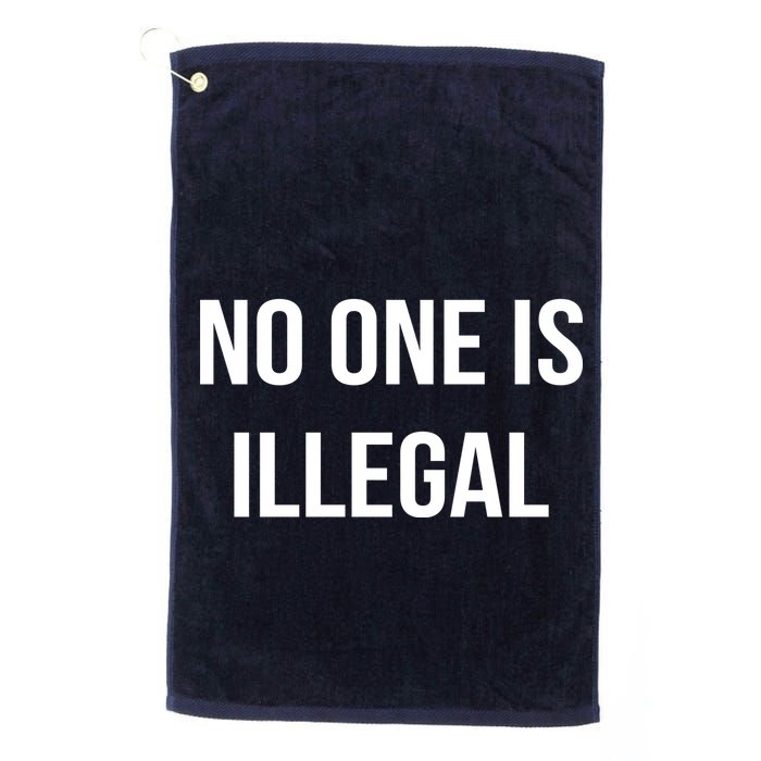 No One is Illegal Text Logo Golf Towel