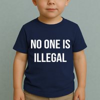 No One is Illegal Text Logo Toddler T-Shirt