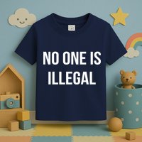 No One is Illegal Text Logo Toddler T-Shirt