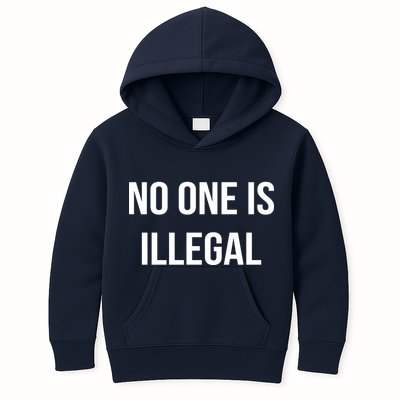 No One is Illegal Text Logo Kids Hoodie