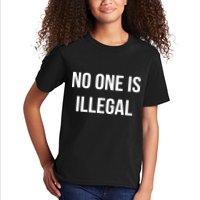 No One is Illegal Text Logo Kids T-Shirt