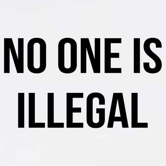 No One is Illegal Text Logo Garment-Dyed Sweatshirt