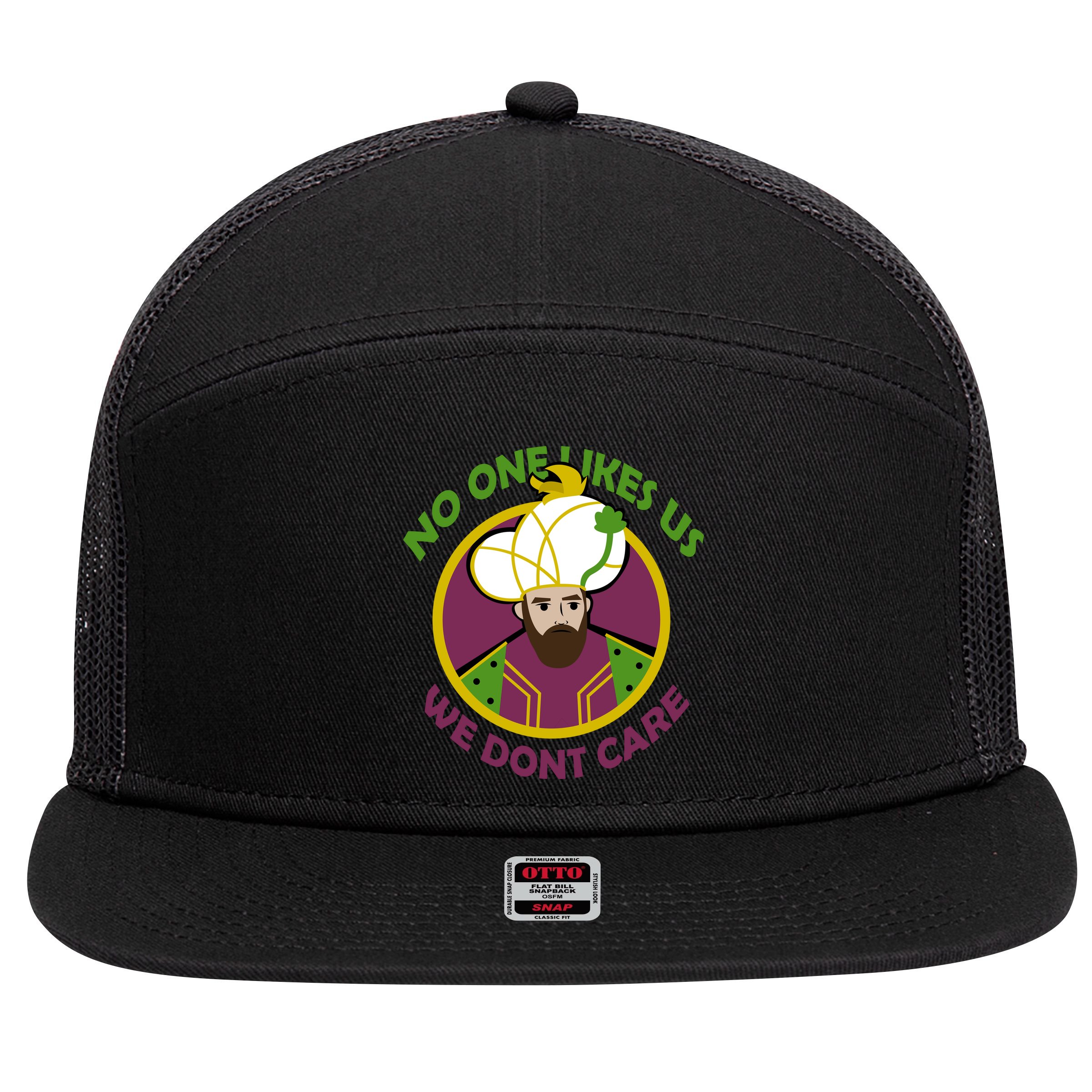 No One Likes Us We Don't Care Philly 7 Panel Mesh Trucker Snapback Hat