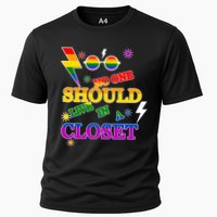 No One Should Live In A Closet LGBT-Q Gay Pride Proud Ally Performance Shirt