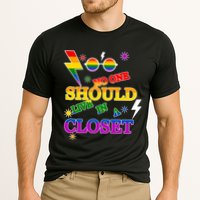 No One Should Live In A Closet LGBT-Q Gay Pride Proud Ally Performance Shirt