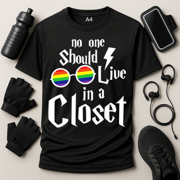 No One Should Live In The Closet Performance Shirt