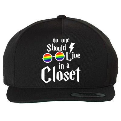 No One Should Live In The Closet Wool Snapback Cap