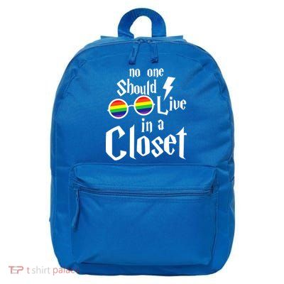 No One Should Live In The Closet 16 in Basic Backpack