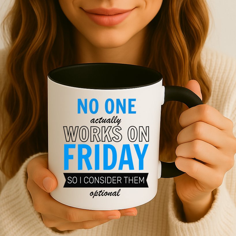 No One Works On Friday Mug