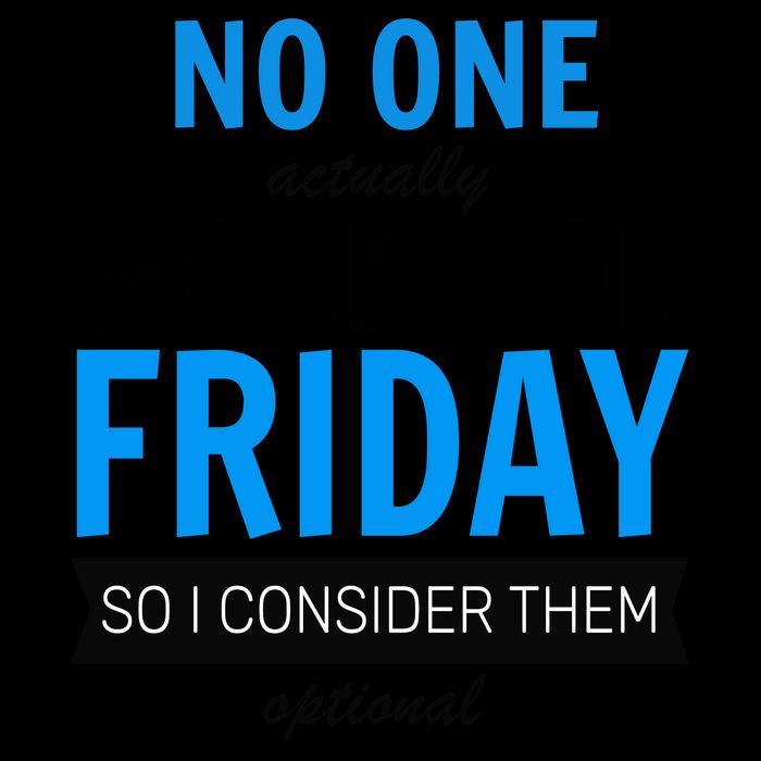 No One Works On Friday Mug