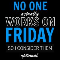 No One Works On Friday Cropped Pullover Crew