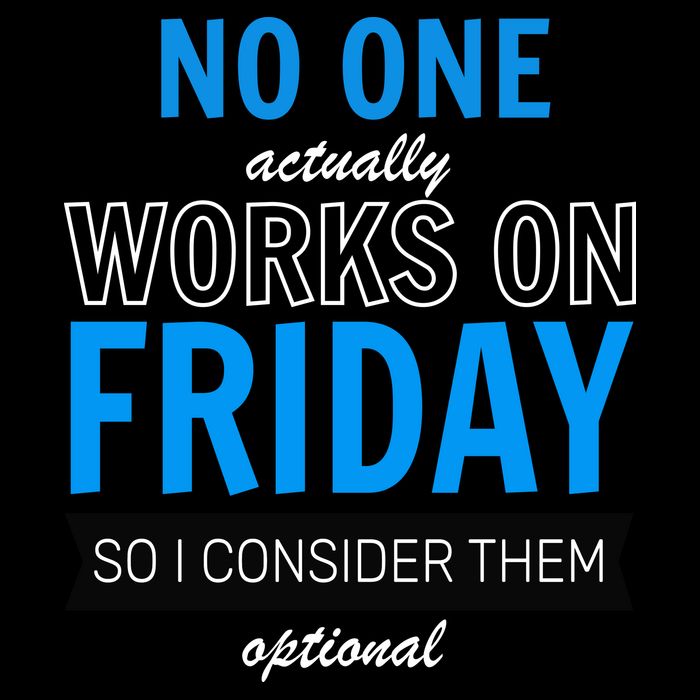 No One Works On Friday Cropped Pullover Crew
