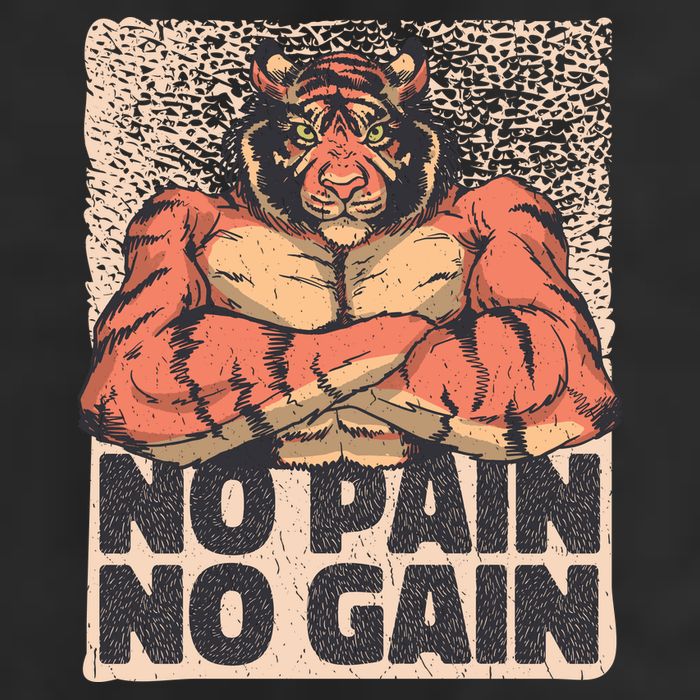 No Pain No Gain Strong Tiger Trucker Hat