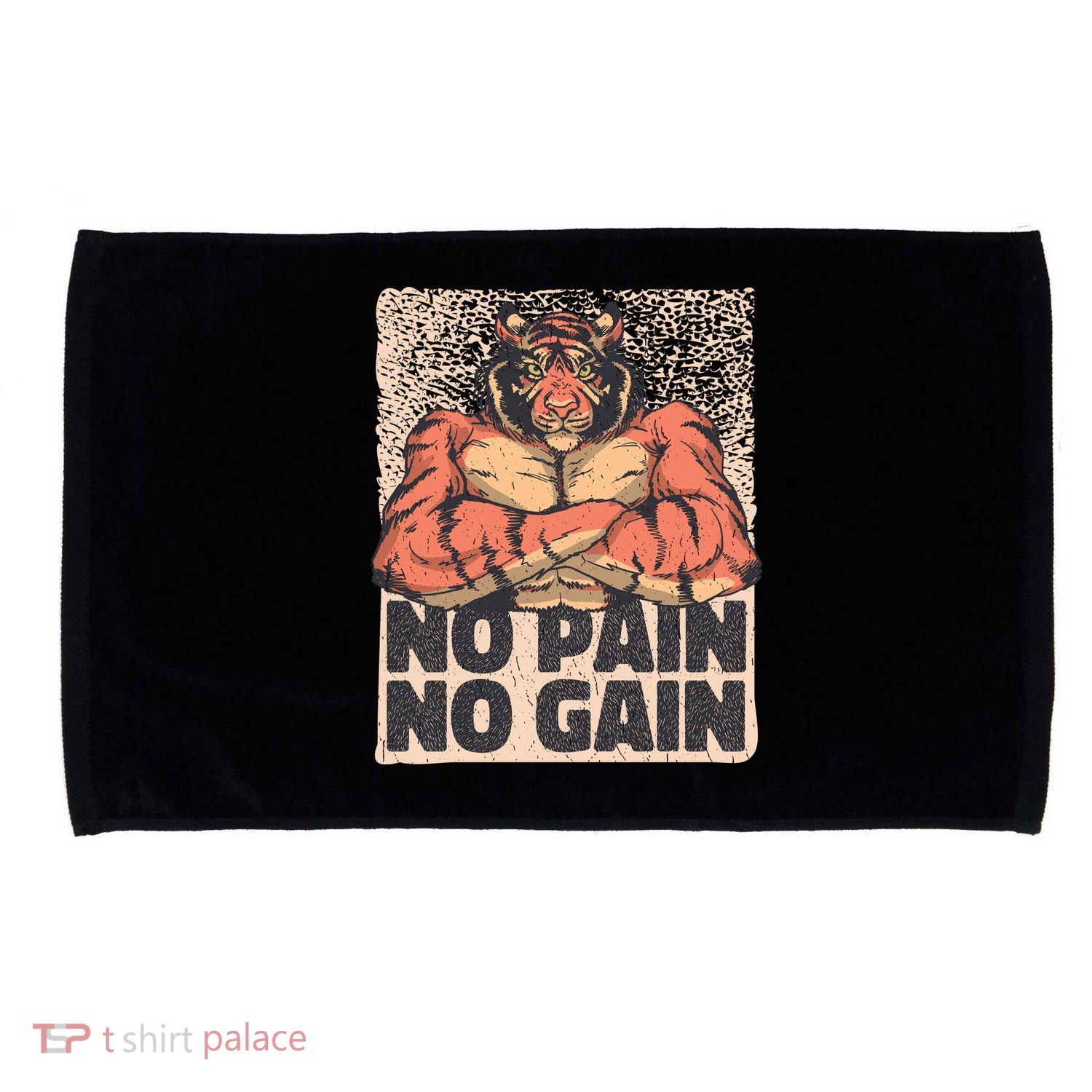 No Pain No Gain Strong Tiger Microfiber Hand Towel