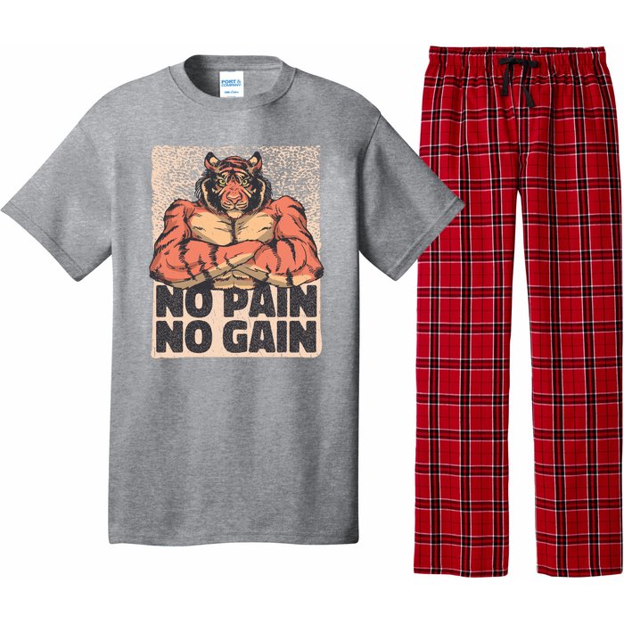 No Pain No Gain Strong Tiger Pajama Set