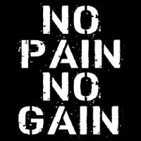 No Pain No Gain Workout Fitness Gym Logo Apron