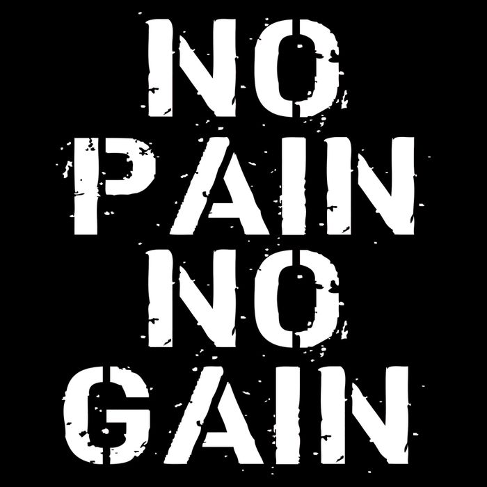 No Pain No Gain Workout Fitness Gym Logo Apron