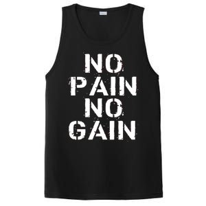 No Pain No Gain Workout Fitness Gym Logo PosiCharge Competitor Tank