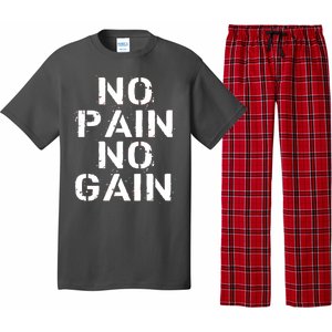 No Pain No Gain Workout Fitness Gym Logo Pajama Set