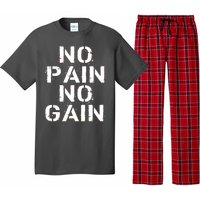 No Pain No Gain Workout Fitness Gym Logo Pajama Set