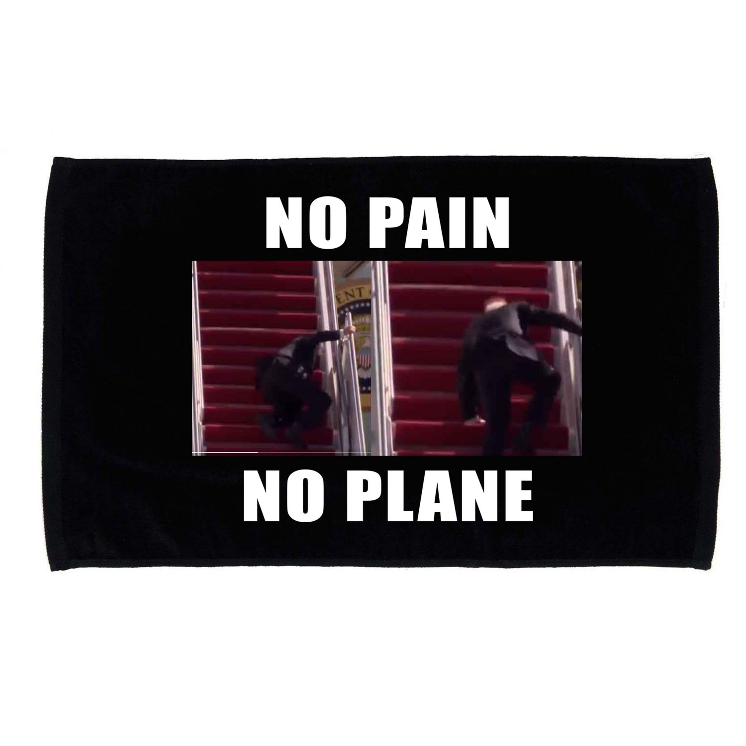 No Pain No Plane Funny Biden Stumbling Meme Microfiber Hand Towel
