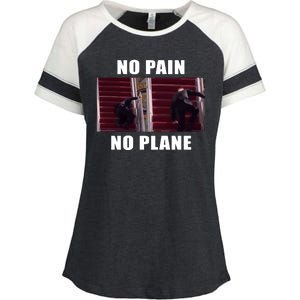 No Pain No Plane Funny Biden Stumbling Meme Enza Ladies Jersey Colorblock Tee