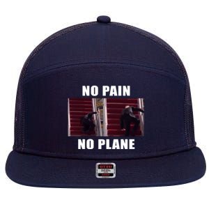 No Pain No Plane Funny Biden Stumbling Meme 7 Panel Mesh Trucker Snapback Hat