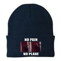 No Pain No Plane Funny Biden Stumbling Meme Knit Cap Winter Beanie