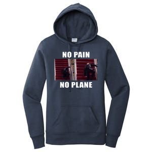 No Pain No Plane Funny Biden Stumbling Meme Women's Pullover Hoodie