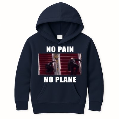 No Pain No Plane Funny Biden Stumbling Meme Kids Hoodie