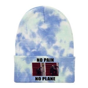 No Pain No Plane Funny Biden Stumbling Meme Tie Dye 12in Knit Beanie