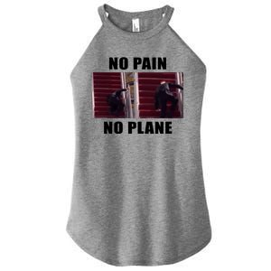 No Pain No Plane Funny Biden Stumbling Meme Women's Perfect Tri Rocker Tank