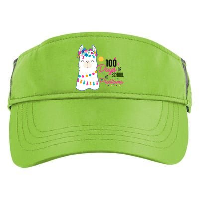 No Probllama 100 Days Of School Adult Drive Performance Visor