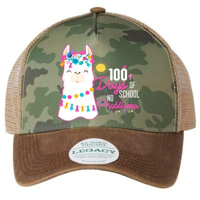 No Probllama 100 Days Of School Legacy Tie Dye Trucker Hat