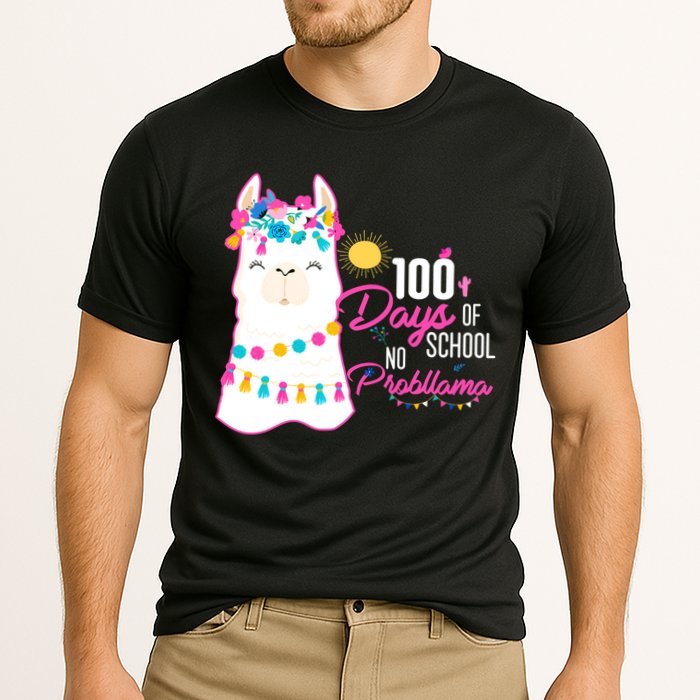 No Probllama 100 Days Of School Performance Shirt