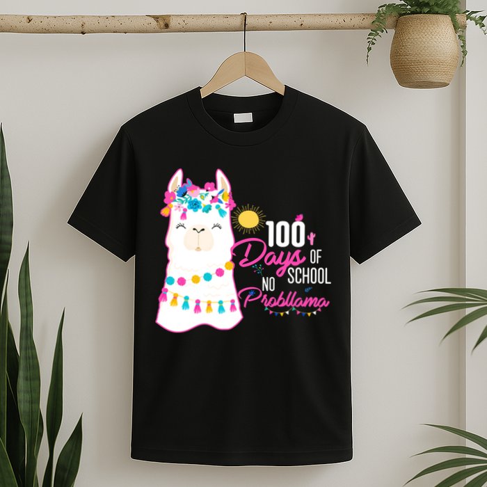 No Probllama 100 Days Of School T-Shirt